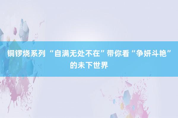 铜锣烧系列 “自满无处不在”带你看“争妍斗艳”的未下世界