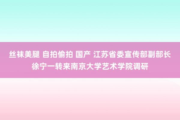 丝袜美腿 自拍偷拍 国产 江苏省委宣传部副部长徐宁一转来南京大学艺术学院调研