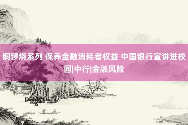 铜锣烧系列 保养金融消耗者权益 中国银行宣讲进校园|中行|金融风险