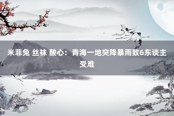 米菲兔 丝袜 酸心：青海一地突降暴雨致6东谈主受难
