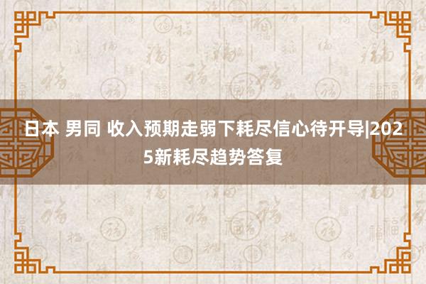 日本 男同 收入预期走弱下耗尽信心待开导|2025新耗尽趋势答复